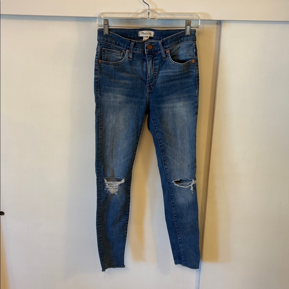 Madewell Women's Distressed Skinny Jeans - Blue